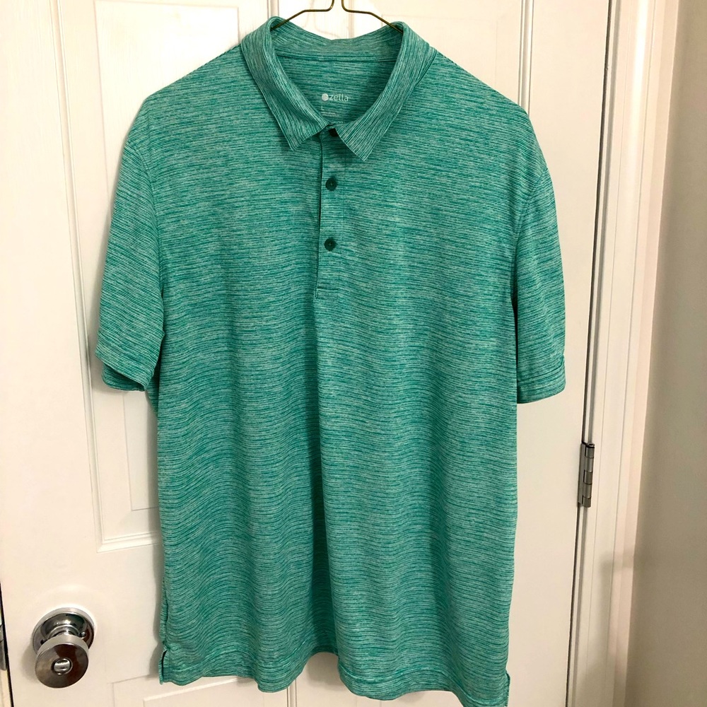 Zella Men’s Large Polo in light green.